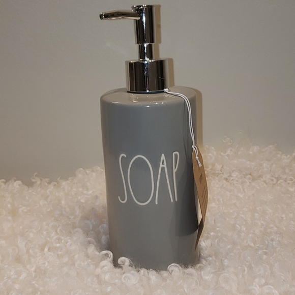 Rae dunn Gray SOAP Dispenser - Picture 1 of 3